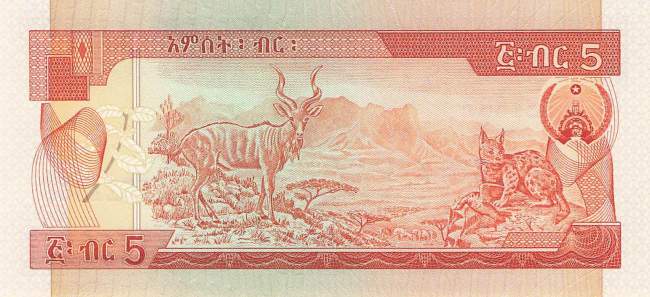 Ethiopia 5 Birr 1991 p.42b